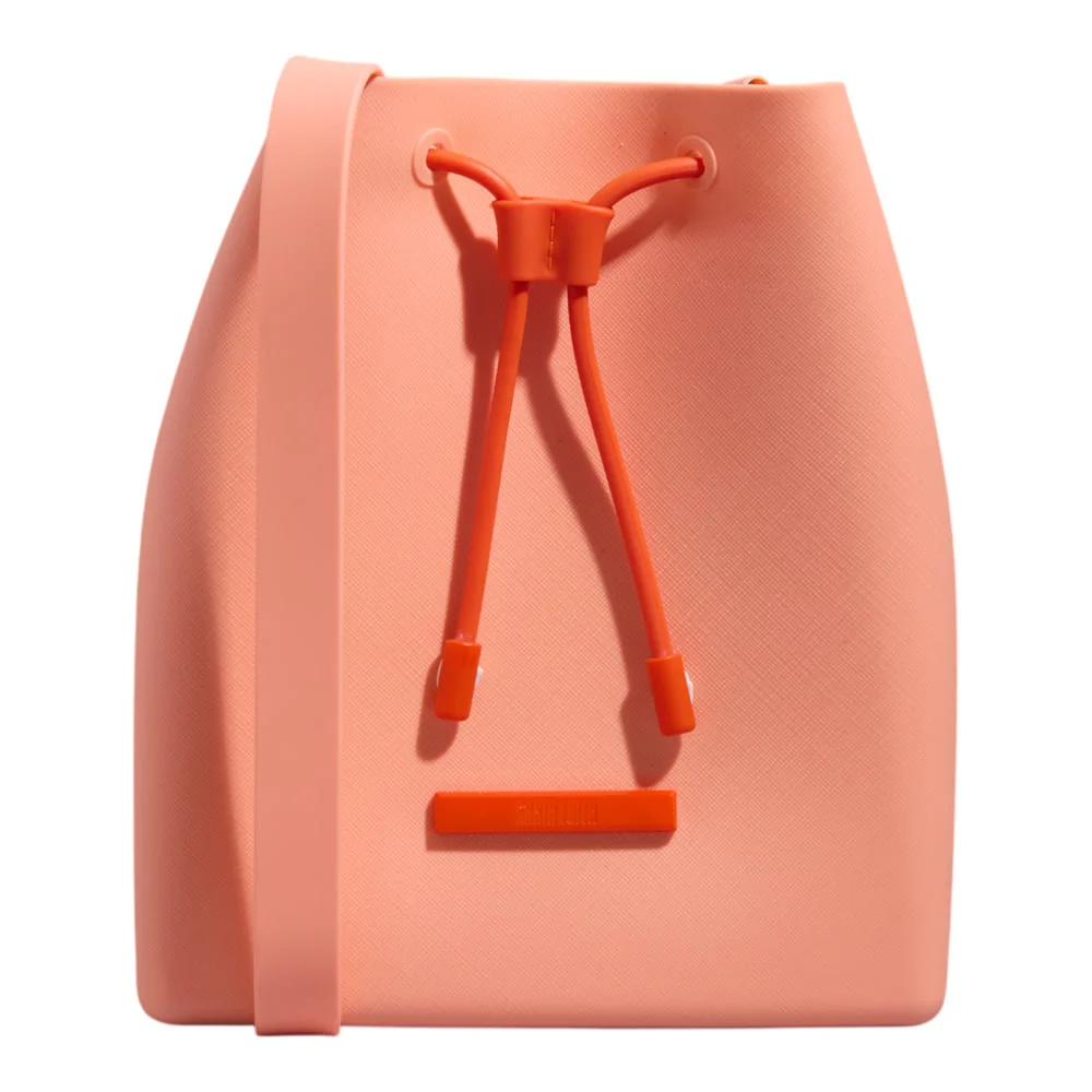 Bolsa Bucket Borracha Laranja Alça Transversal - vista 1 de 3