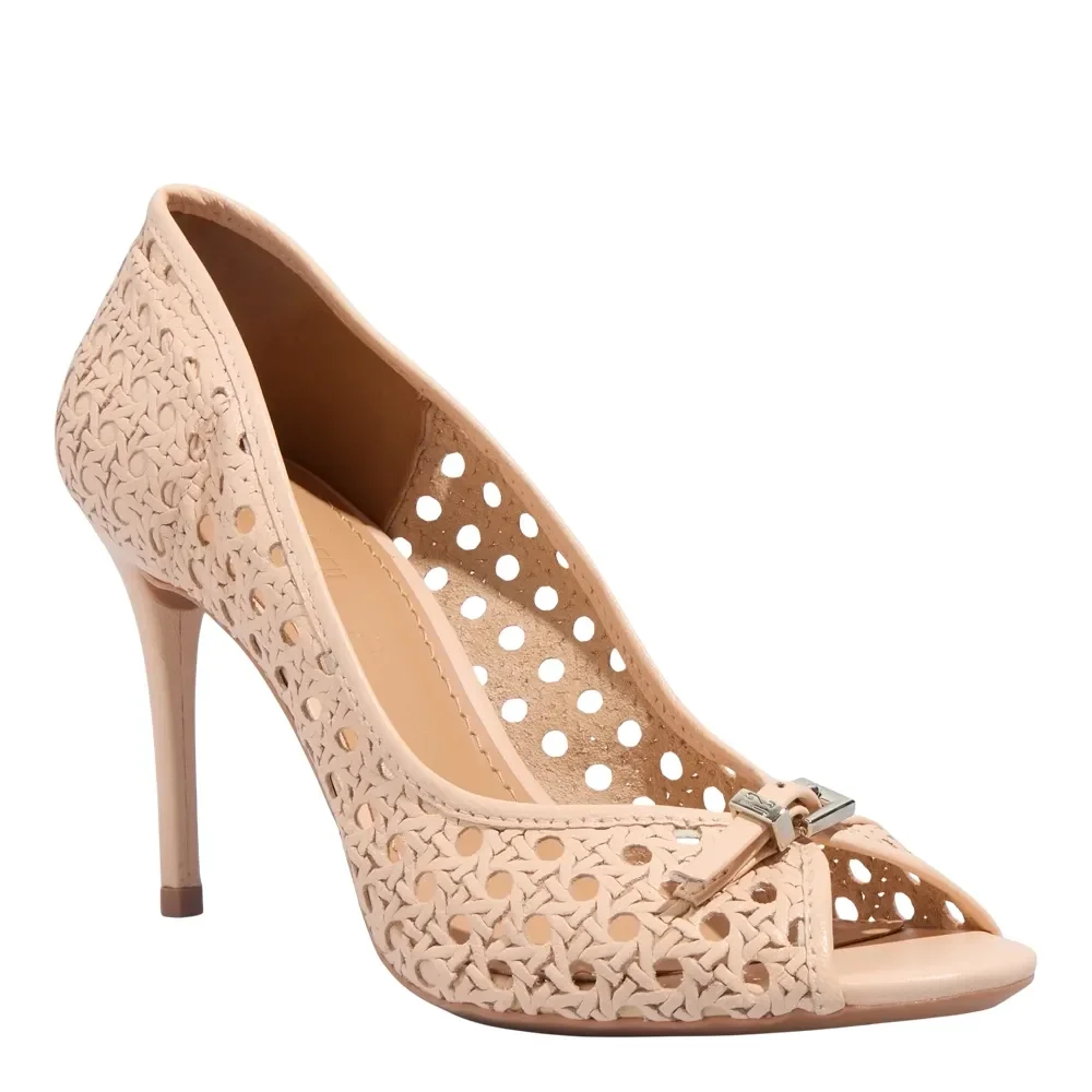 Peep Toe Couro Trisse New Peach - vista 2 de 3