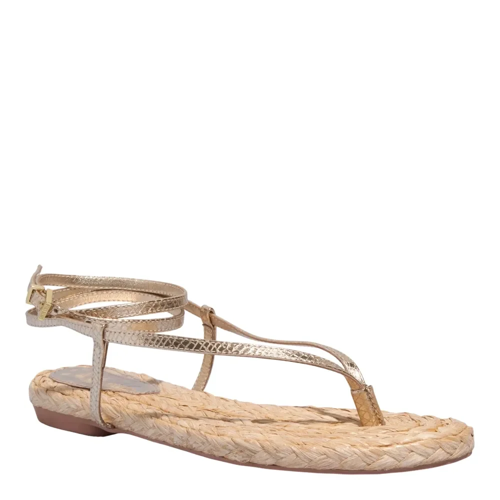 Rasteira Espadrille Metalizada Dourada - vista 2 de 6