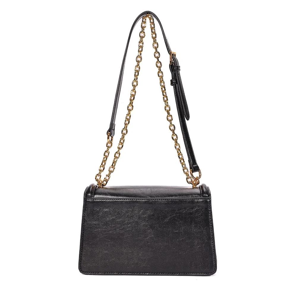 Bolsa M Material Rustico Preto - vista 4 de 7