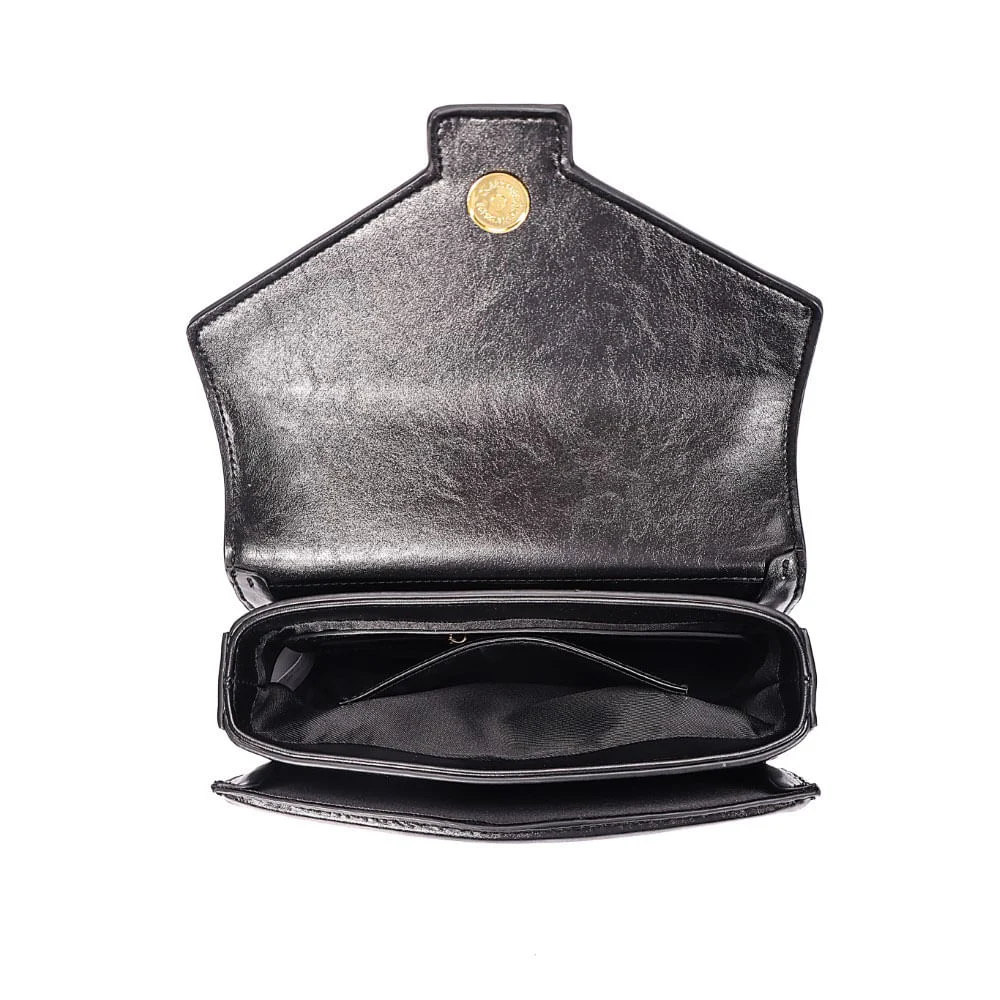 Bolsa M Material Rustico Preto - vista 6 de 7