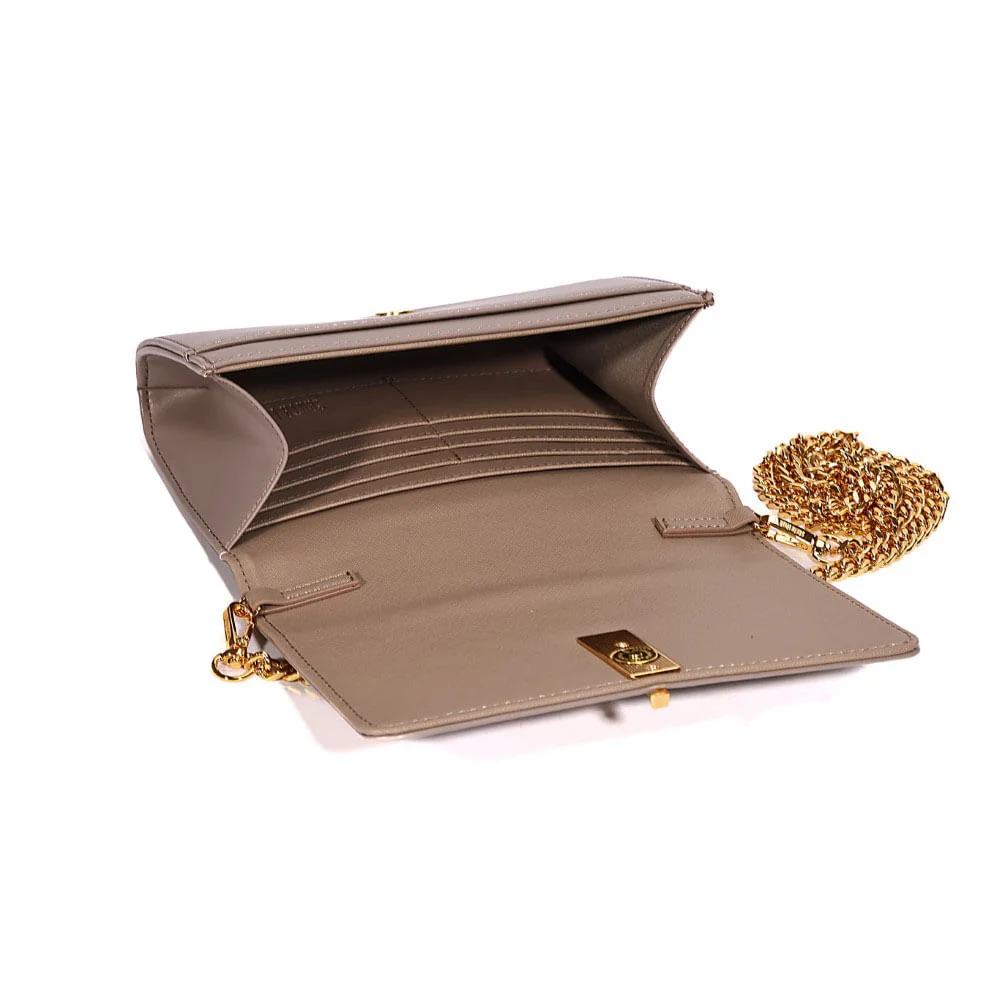 Bolsa Carteira Pequena Com Caixa Soft Cinza Fog Alça Transversal - vista 8 de 8