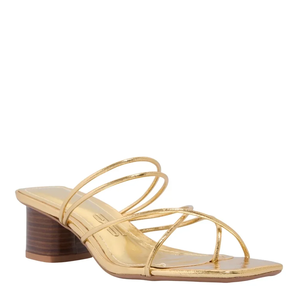 Mule Tiras Metalizado Dourado Salto Grosso - vista 2 de 3