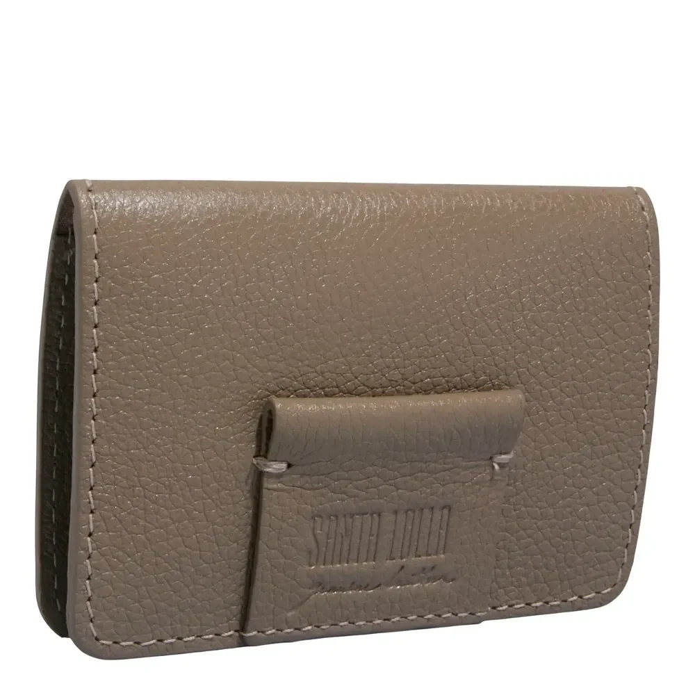 Porta Cartão Couro Floater Cinza Fog - vista 2 de 3