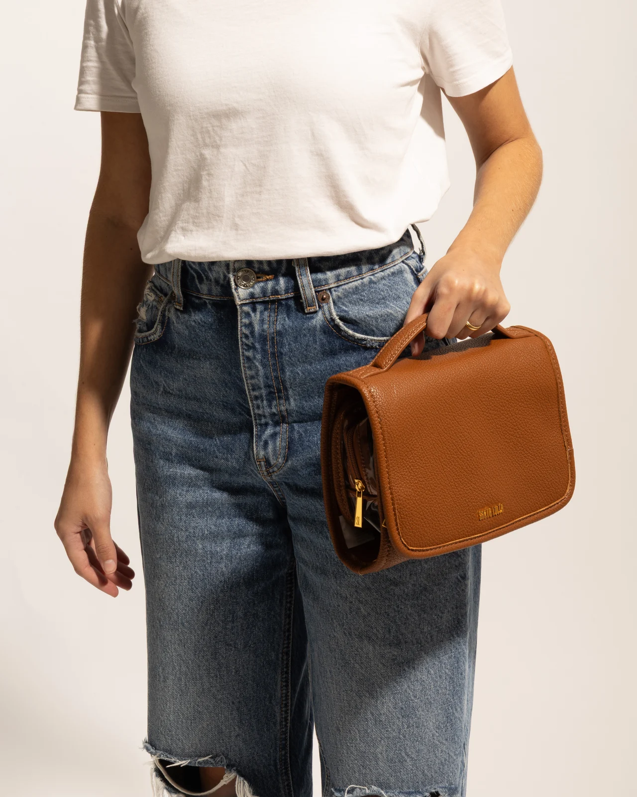 Necessaire Nylon Alça De Mão Preta - vista 8 de 8