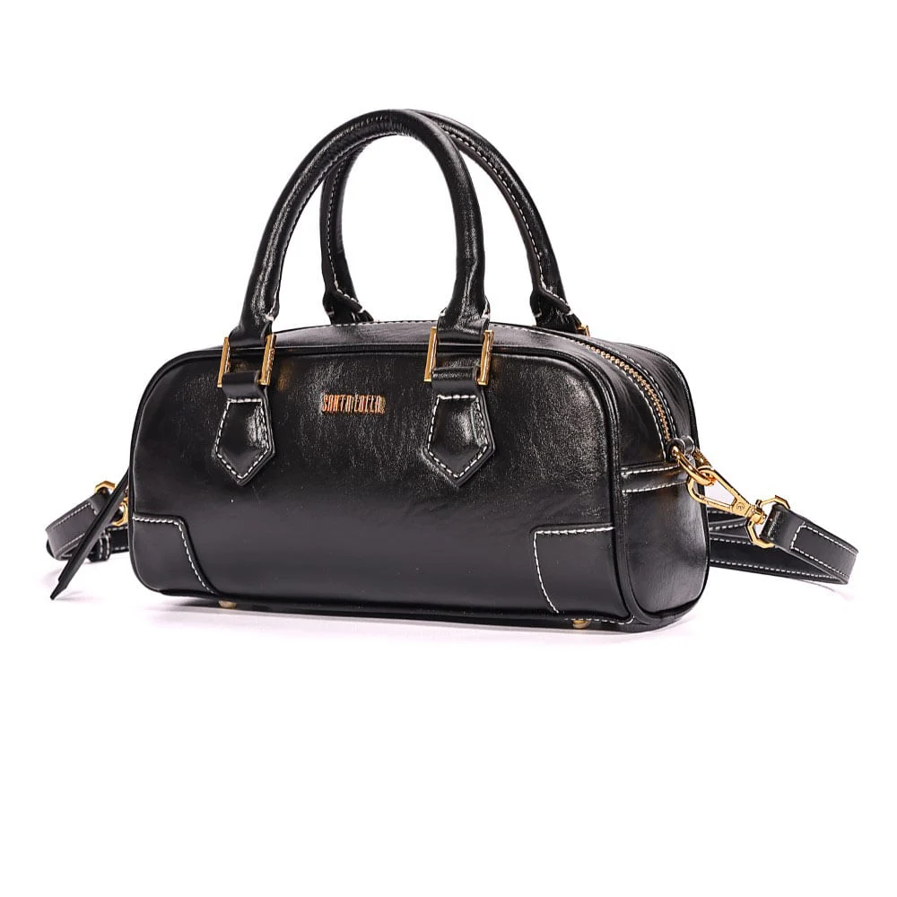 Bolsa P Material Rustico Preto - vista 3 de 8