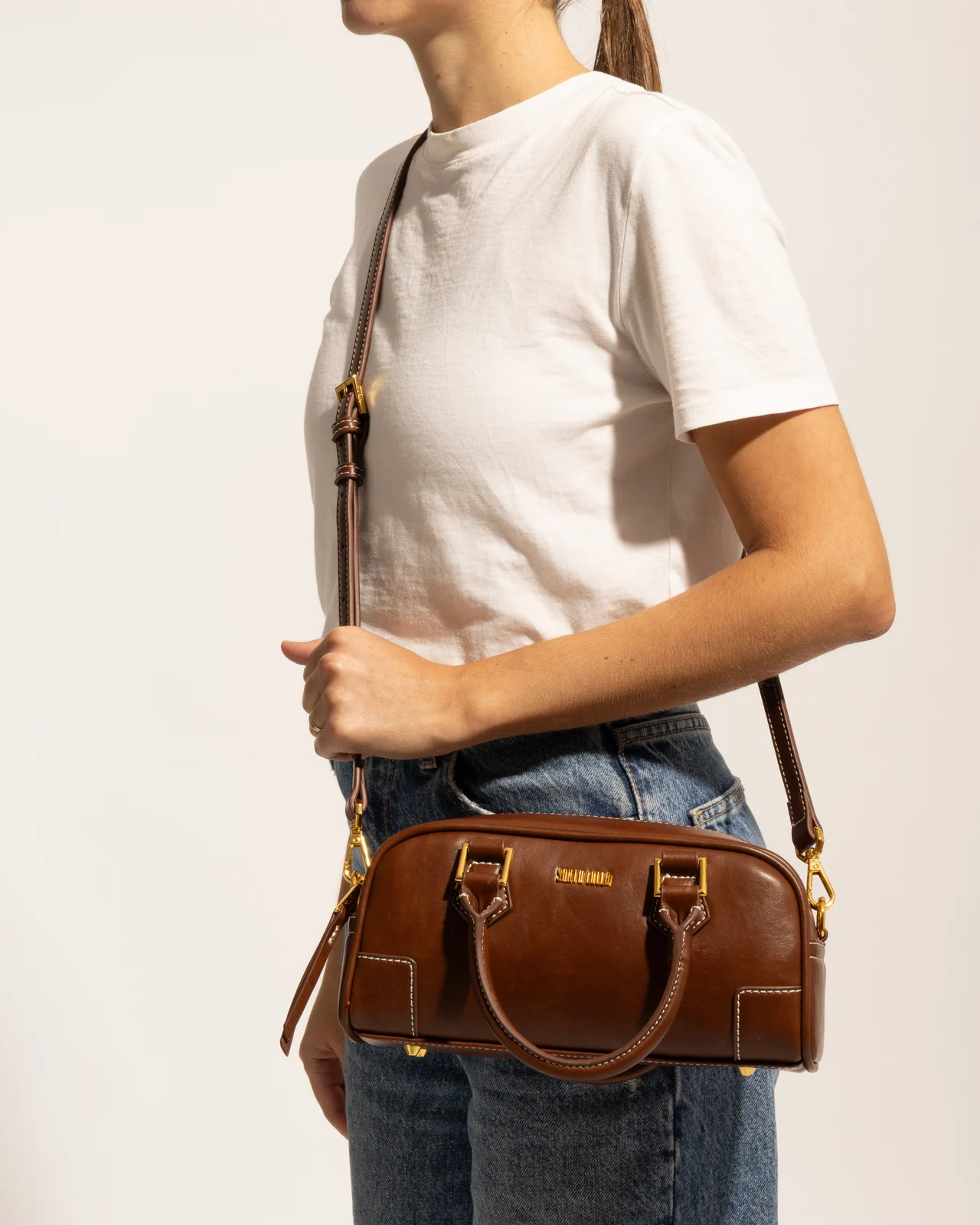 Bolsa P Material Rustico Preto - vista 8 de 8