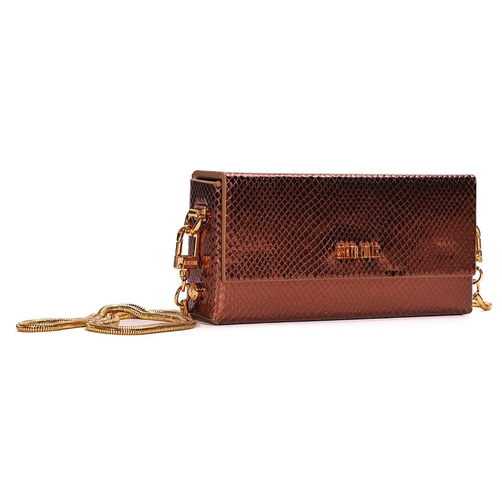 Bolsa Transversal Metalizado Bronze - vista 2 de 7