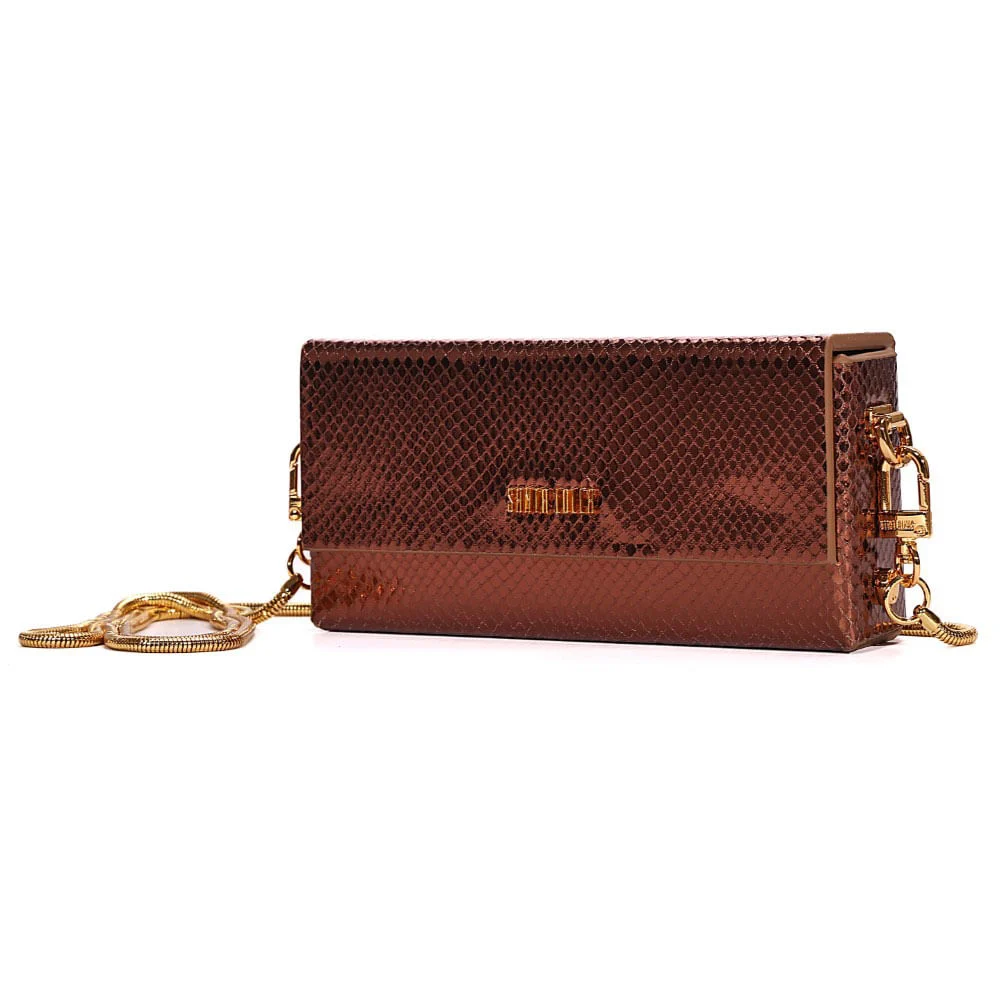 Bolsa Transversal Metalizado Bronze - vista 3 de 7
