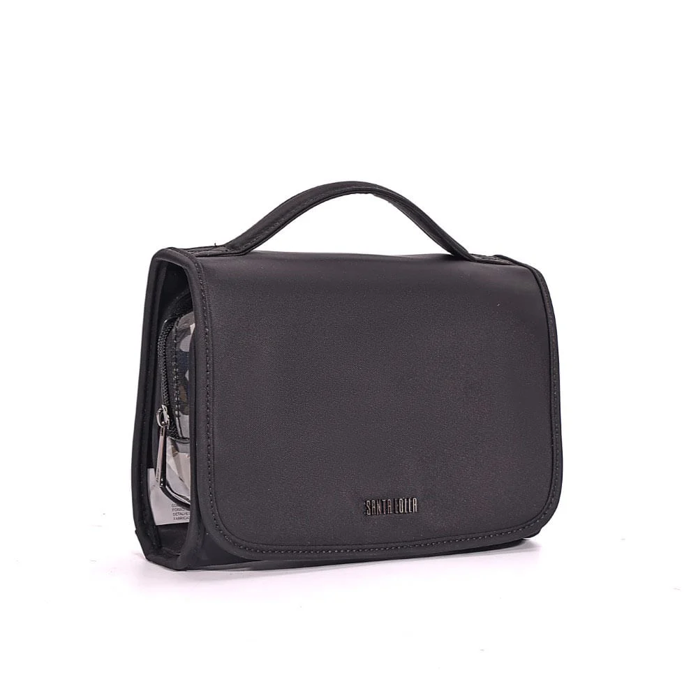 Necessaire Nylon Alça De Mão Preta - vista 2 de 8
