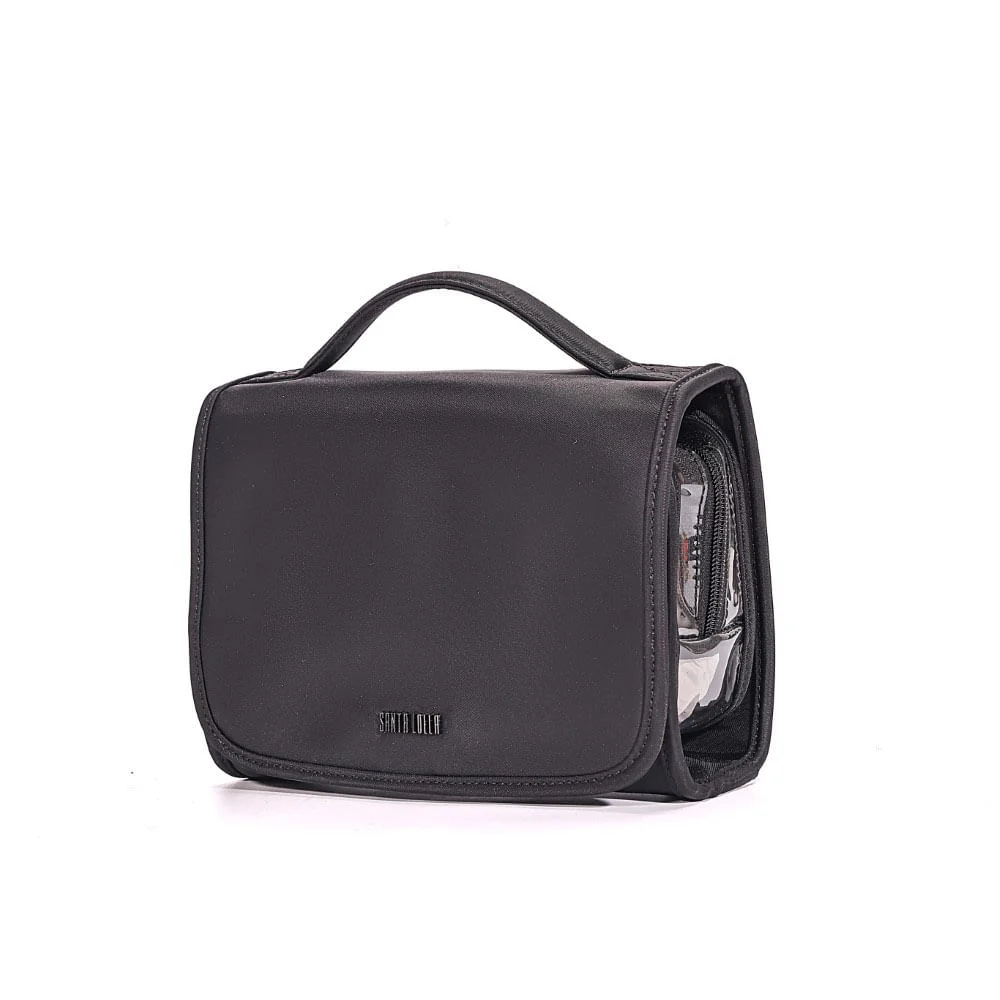 Necessaire Nylon Alça De Mão Preta - vista 3 de 8