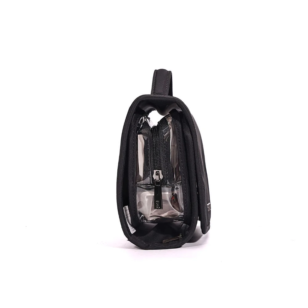 Necessaire Nylon Alça De Mão Preta - vista 4 de 8