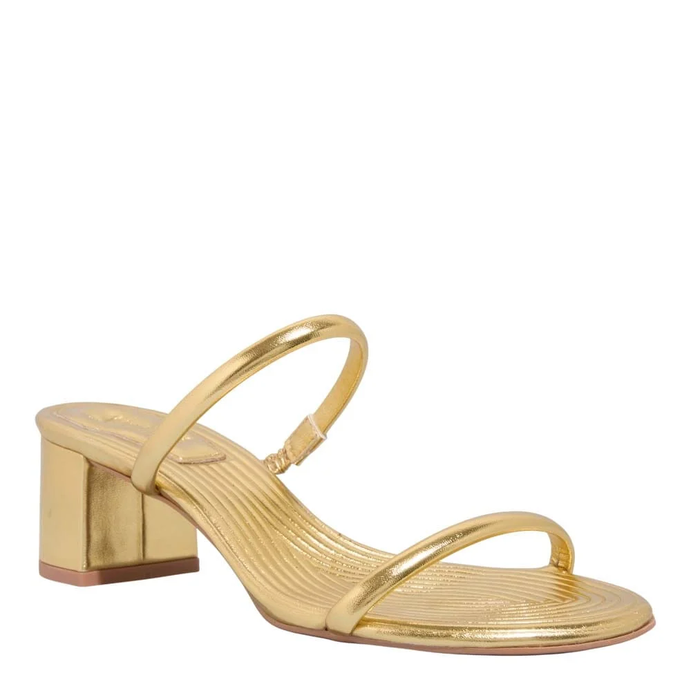 Mule Napa Metalizado Dourado Salto Grosso - vista 2 de 3