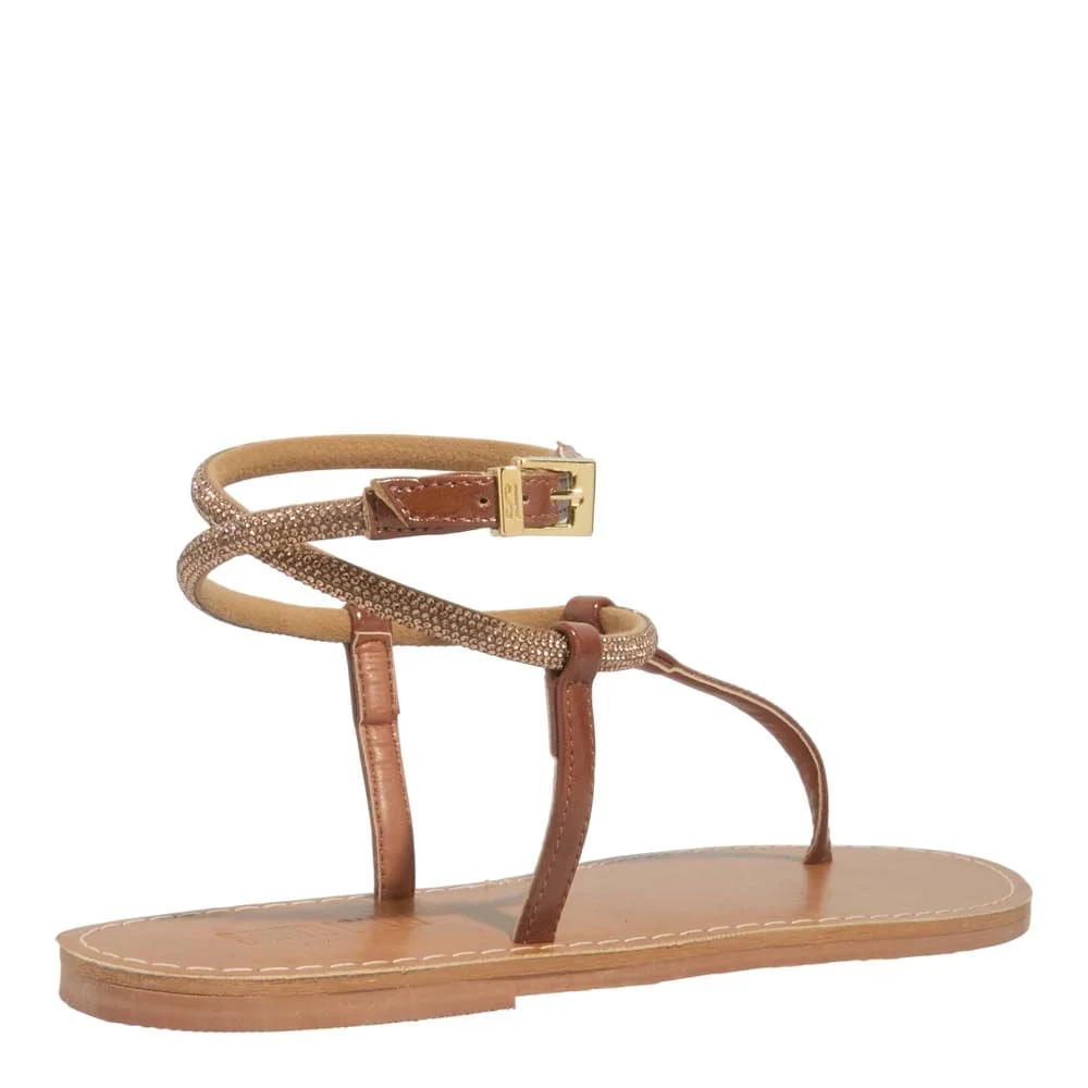 Rasteira Napa Madri Caramel - vista 3 de 4