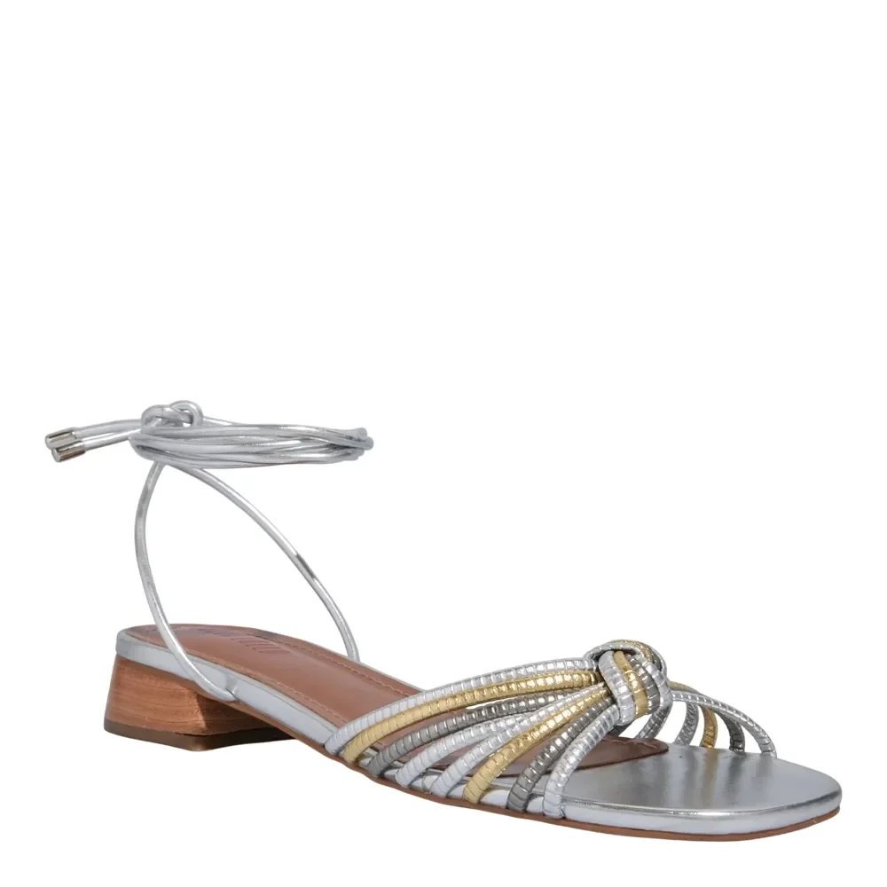 Rasteira Metallic Ultra Prata Salto Baixo - vista 2 de 4
