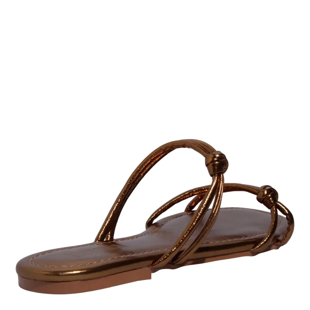 Rasteira Metalizada Bronze - vista 3 de 4