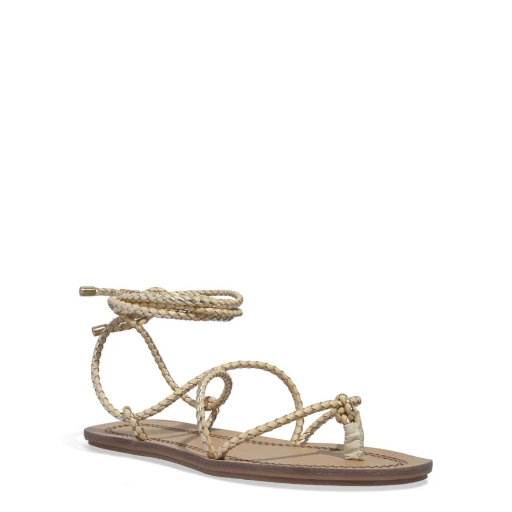 Rasteira Material Chicote Off White - vista 3 de 5