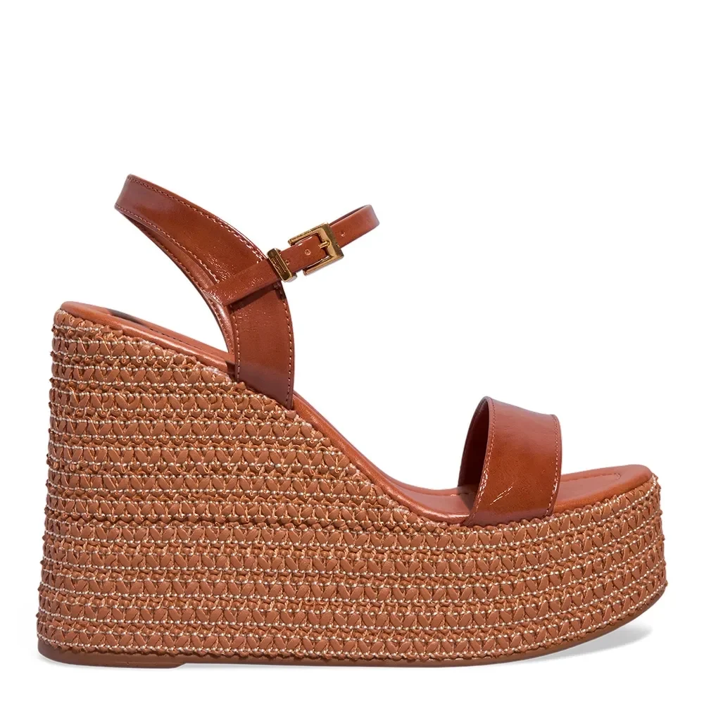 Espadrille Plataforma Napa Madri Marrom - vista 3 de 5
