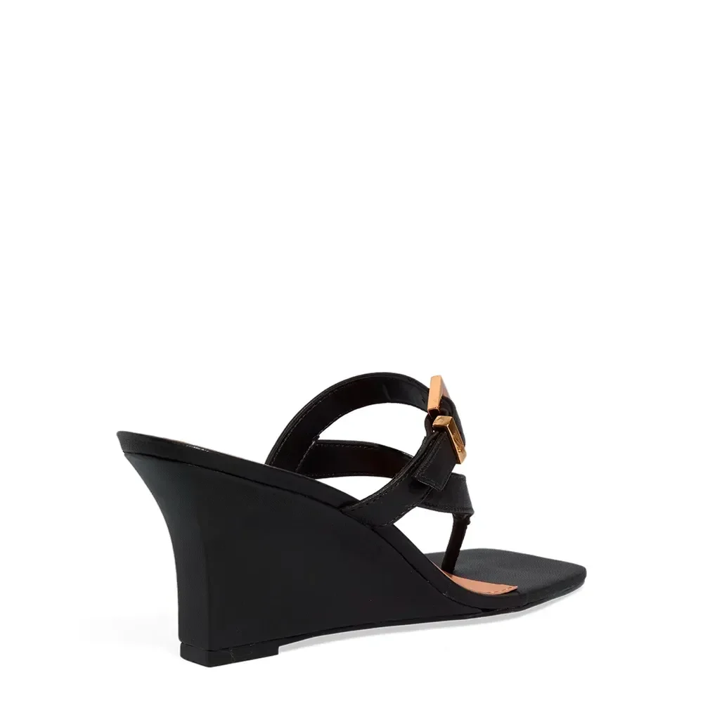 Sandalia Couro Pelica Soft Preto - vista 3 de 3