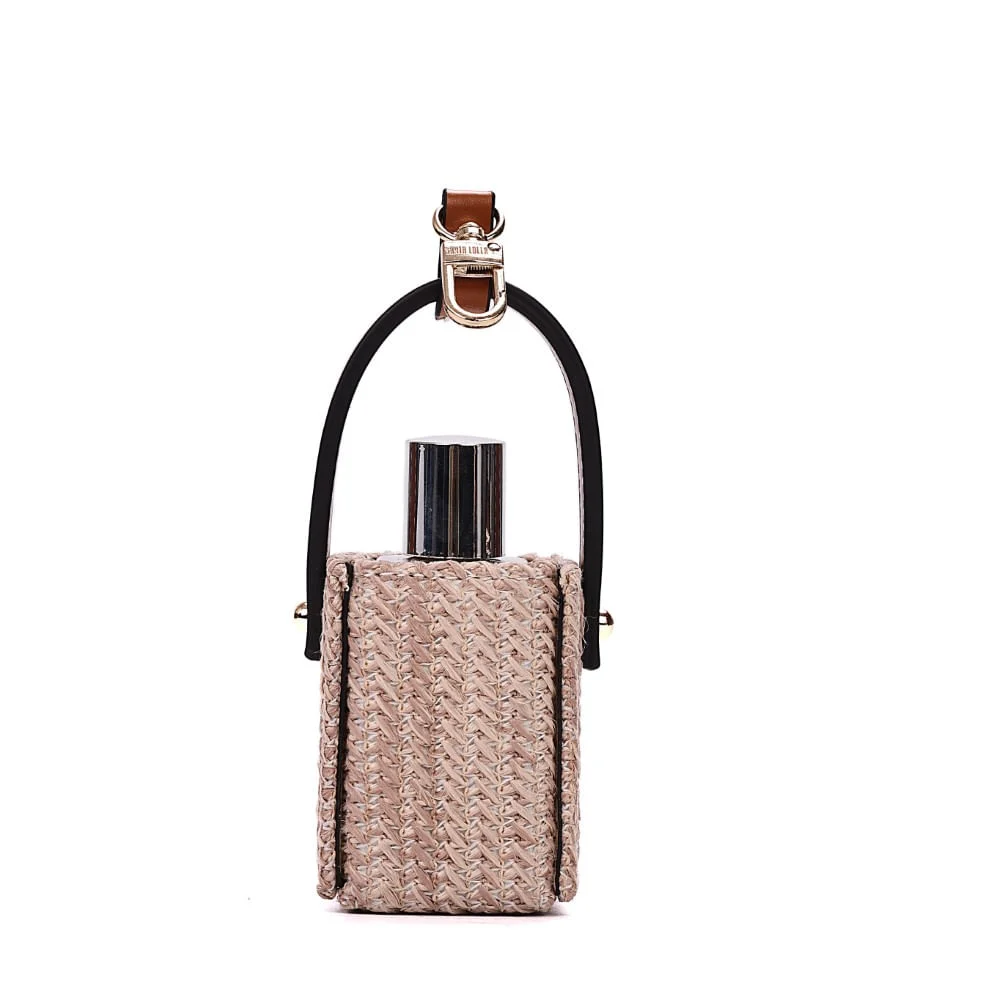 Chaveiro Frasco Perfume Palha Bege - vista 7 de 7
