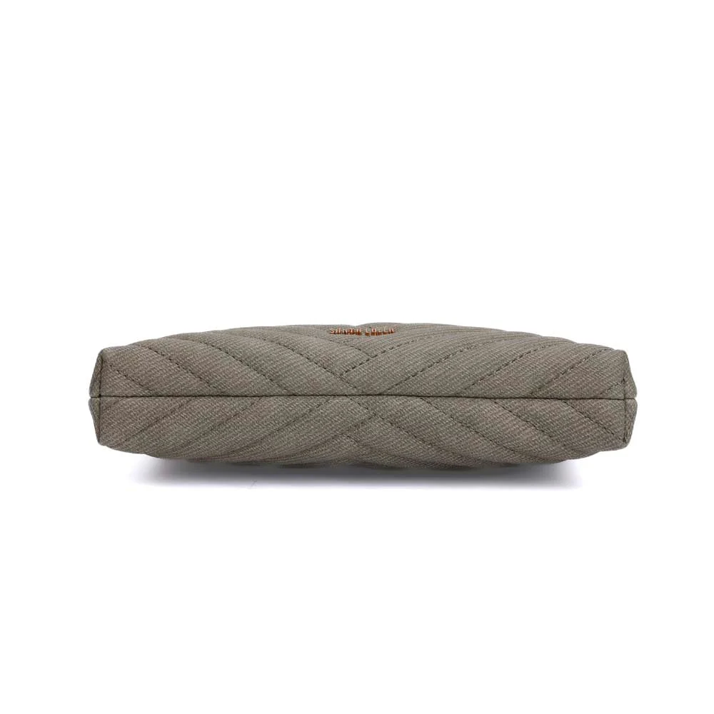 Bolsa Clutch Soft Verde Alça Transversal - vista 6 de 7