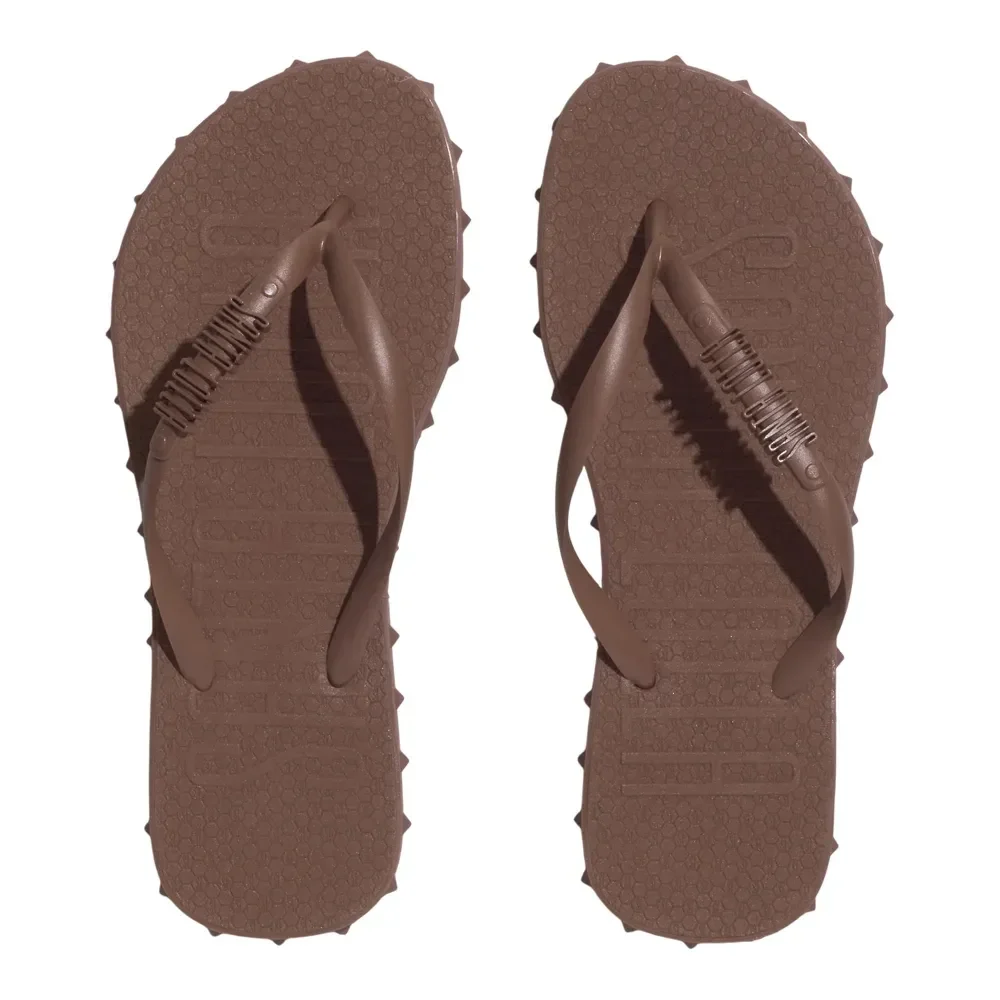 Chinelo Flip Flop Borracha Marrom Spikes - vista 4 de 4