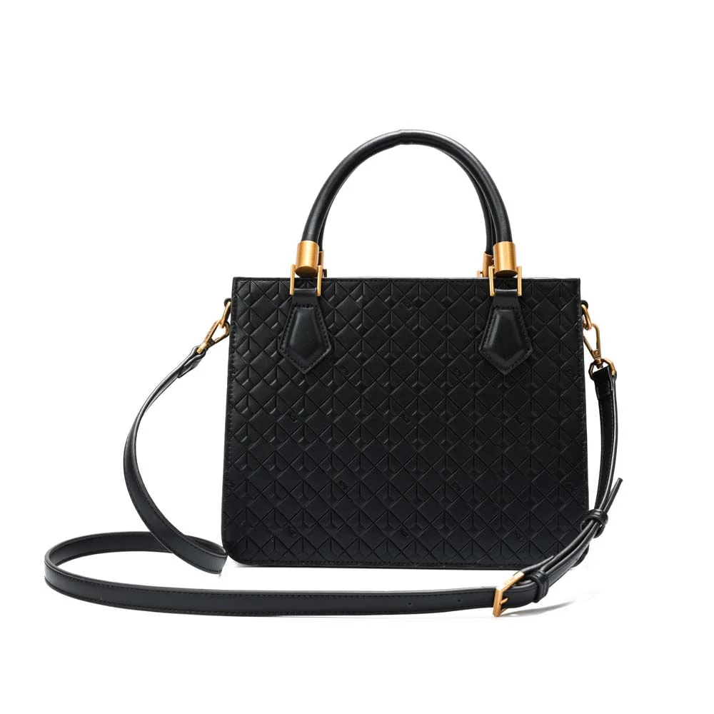 Bolsa Tote Soft Cubos Preta Alça Dupla - vista 5 de 7