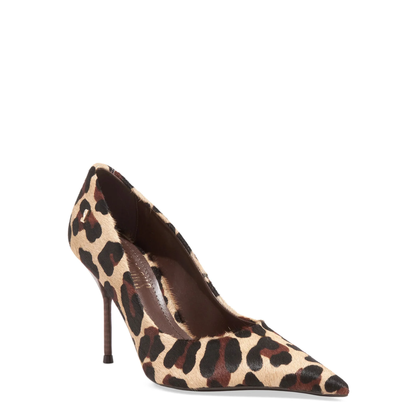 Scarpin Couro Pelo Animal Print Onça Salto Agulha - vista 2 de 4