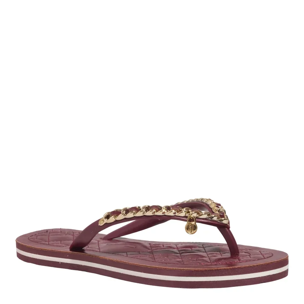 Chinelo Flip Flop Napa Madri Vermelho Bordô - vista 2 de 4