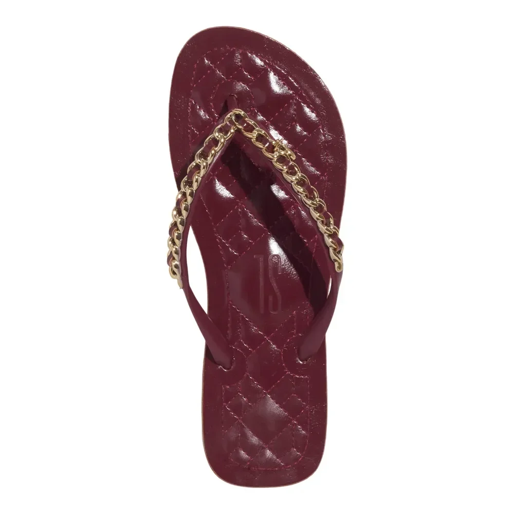 Chinelo Flip Flop Napa Madri Vermelho Bordô - vista 4 de 4