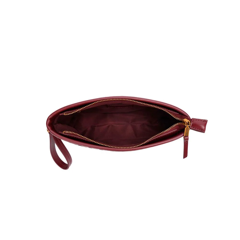 Bolsa Clutch Tressê Roxo Berry Alça Transversal - vista 5 de 5