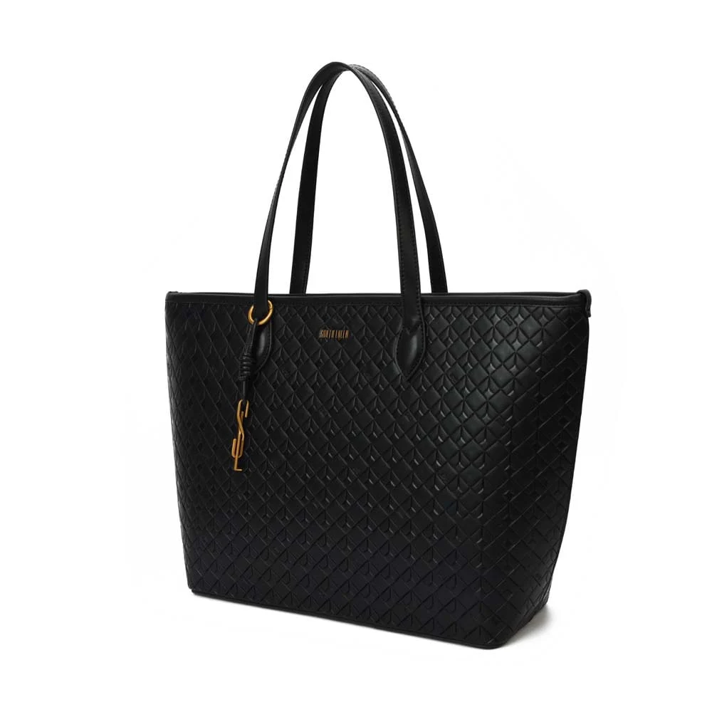 Shopper Material Soft Cubos Preto - vista 3 de 7