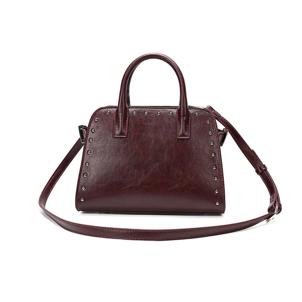 Bolsa Média Material Rustico Roxo Berry Alça Dupla - vista 5 de 7