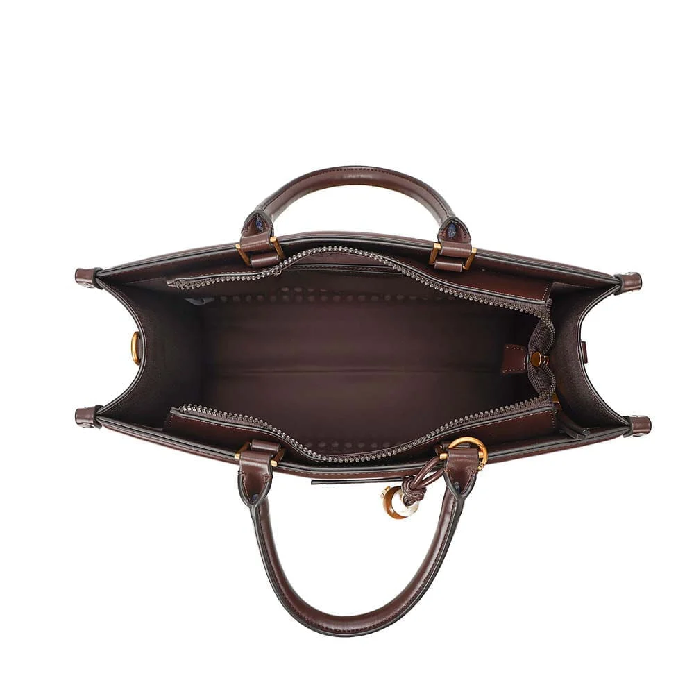 Bolsa Tote Grande Soft Marrom Dark Alça Dupla - vista 9 de 9