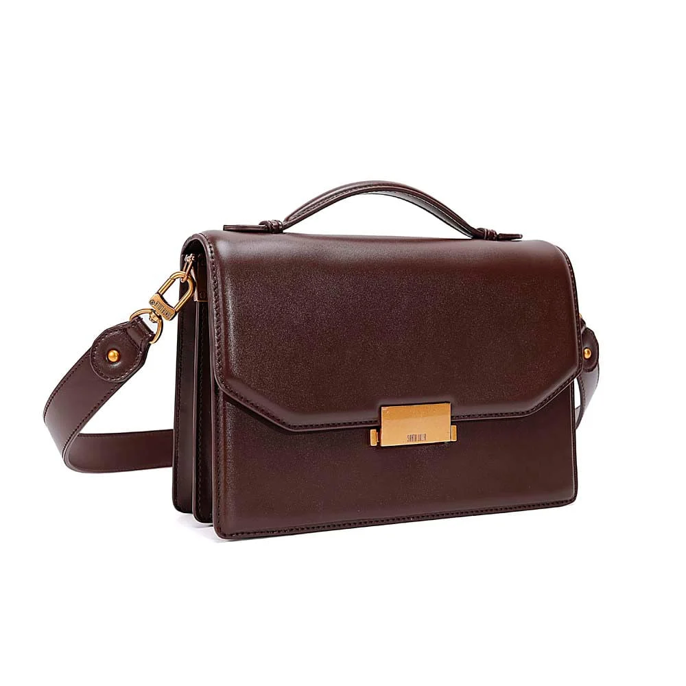 Bolsa Soft Marrom Dark Alça Transversal - vista 2 de 7