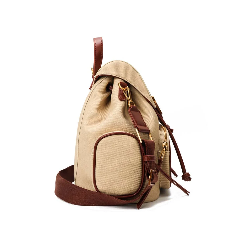 Mochila Material Canvas Bege - vista 4 de 7