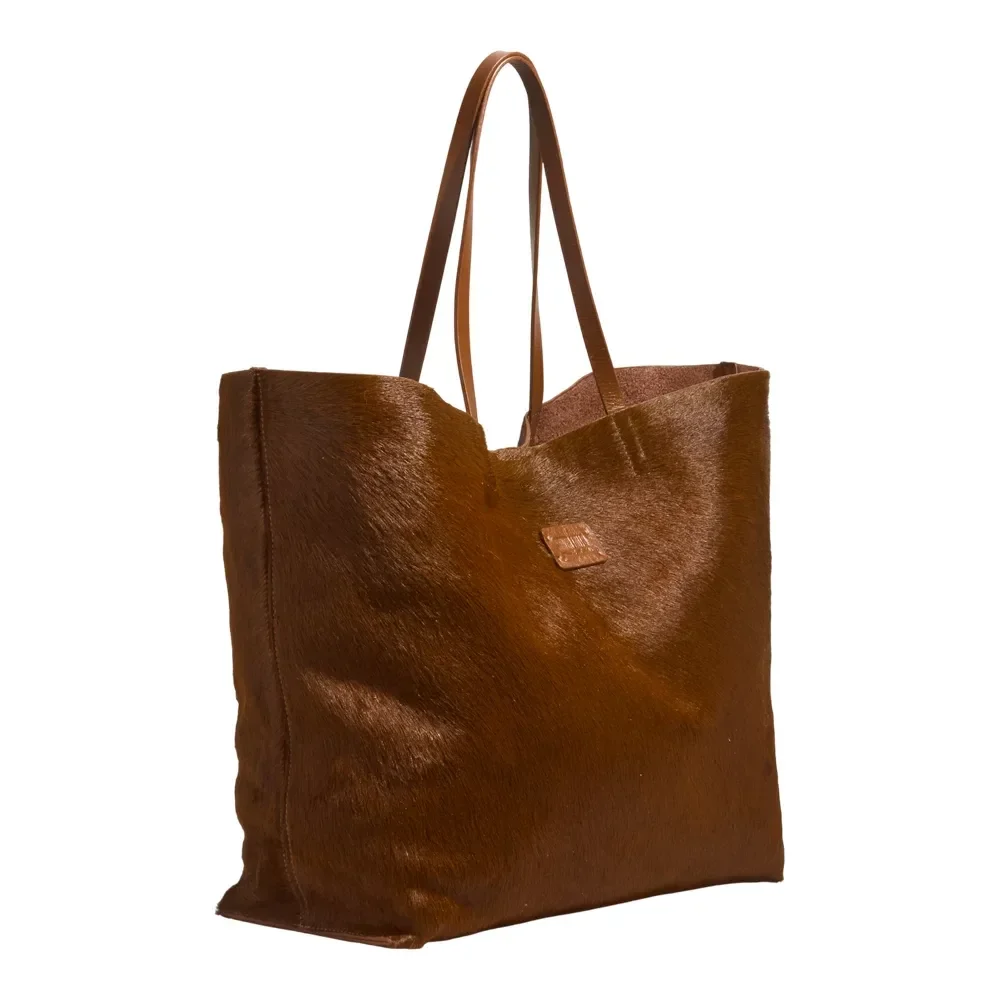 Shopper Couro Pelo Liso Terracota - vista 2 de 3