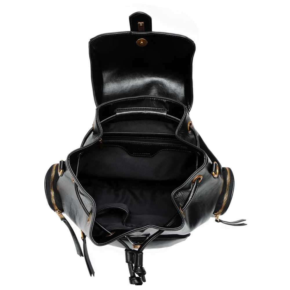 Mochila Material Rustico Preta - vista 7 de 7