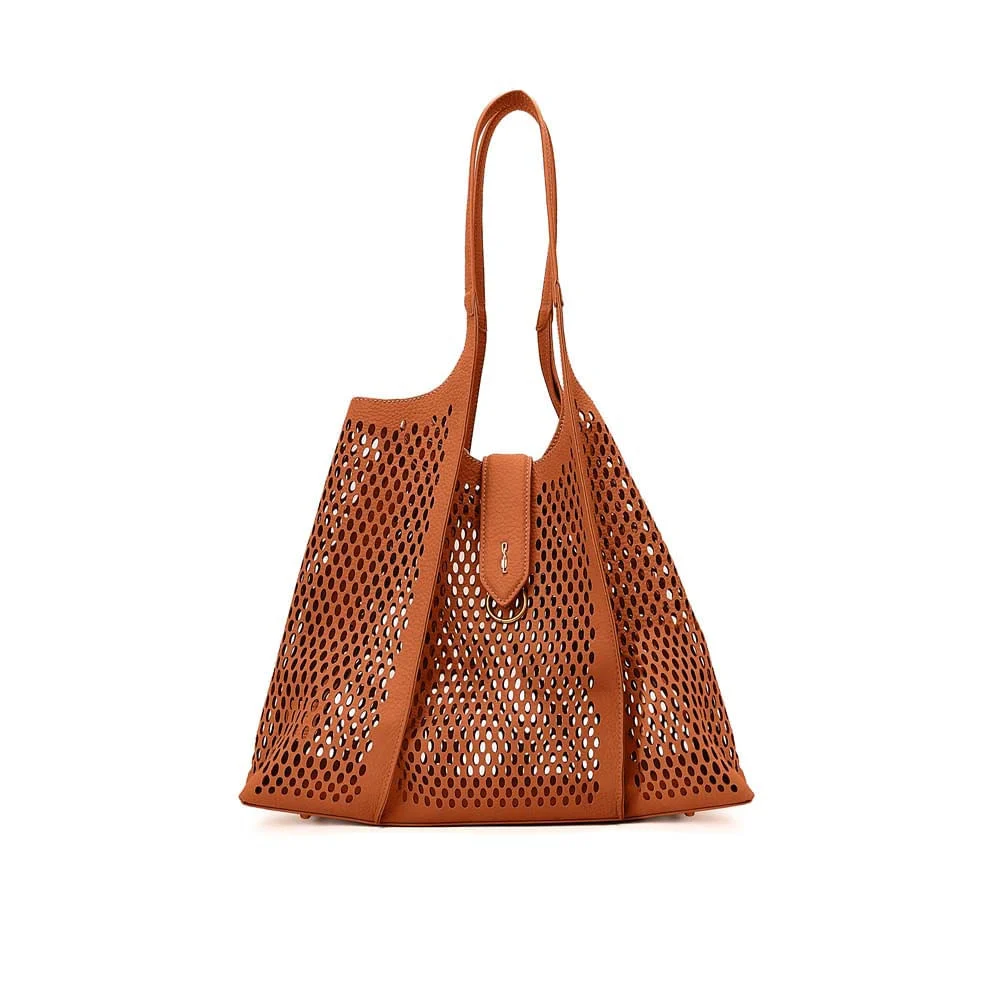 Bolsa Shopper Tela Floater Caramelo Alça De Ombro - vista 2 de 8