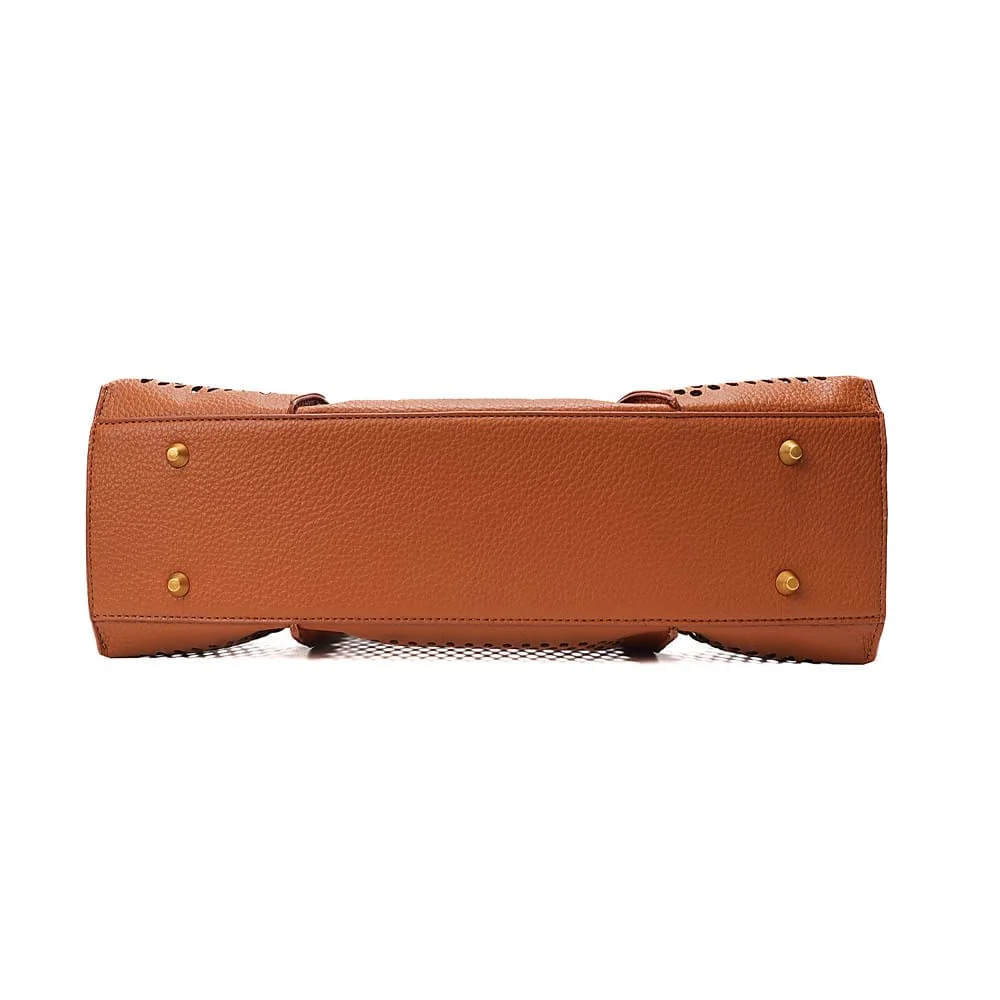 Bolsa Shopper Tela Floater Caramelo Alça De Ombro - vista 7 de 8
