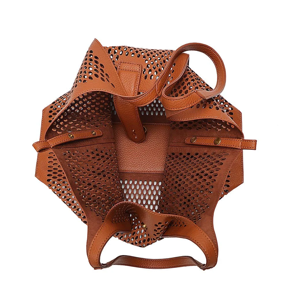 Bolsa Shopper Tela Floater Caramelo Alça De Ombro - vista 8 de 8