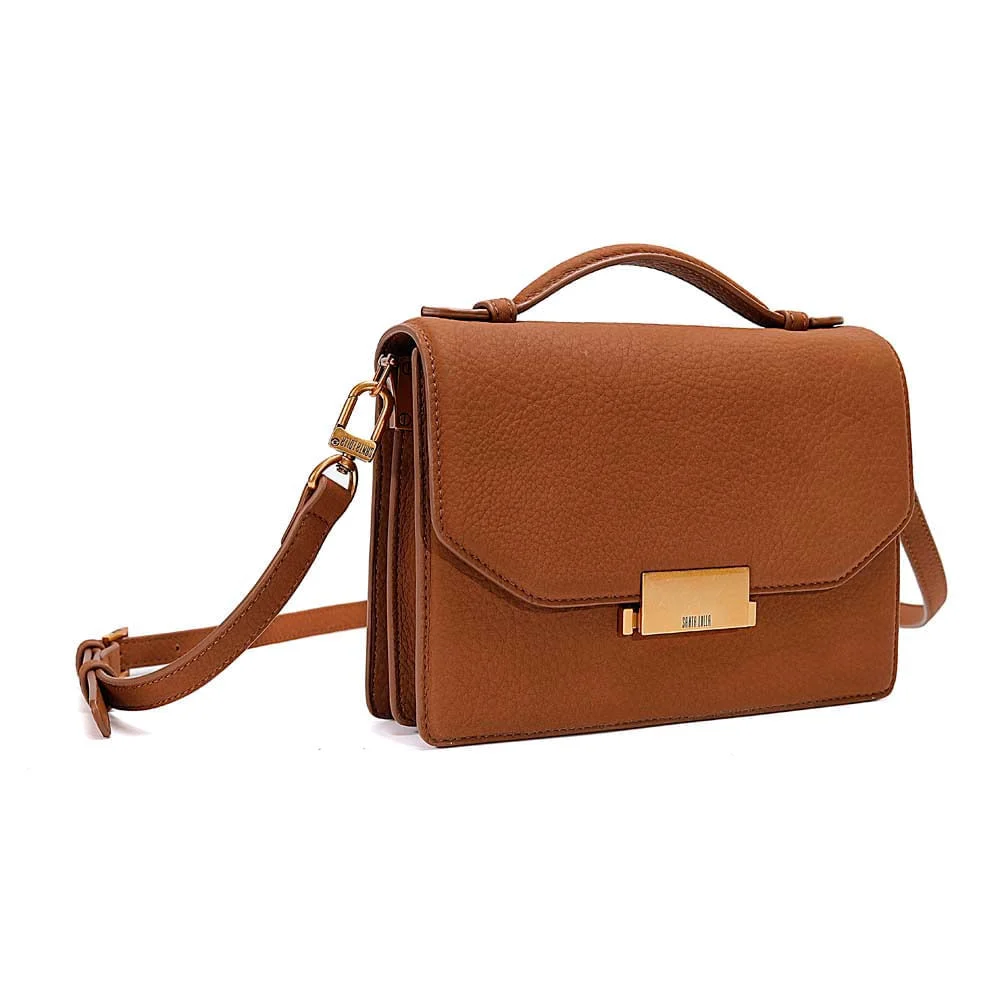 Bolsa Pequena Nobuck Marrom Safari Alça Transversal - vista 2 de 7