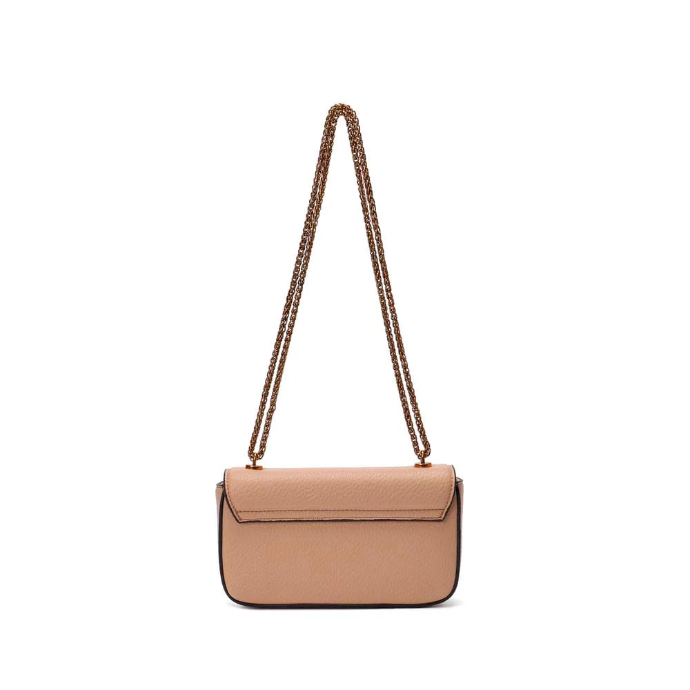 Bolsa Pequena Floater Bege Alça Transversal Corrente - vista 2 de 4