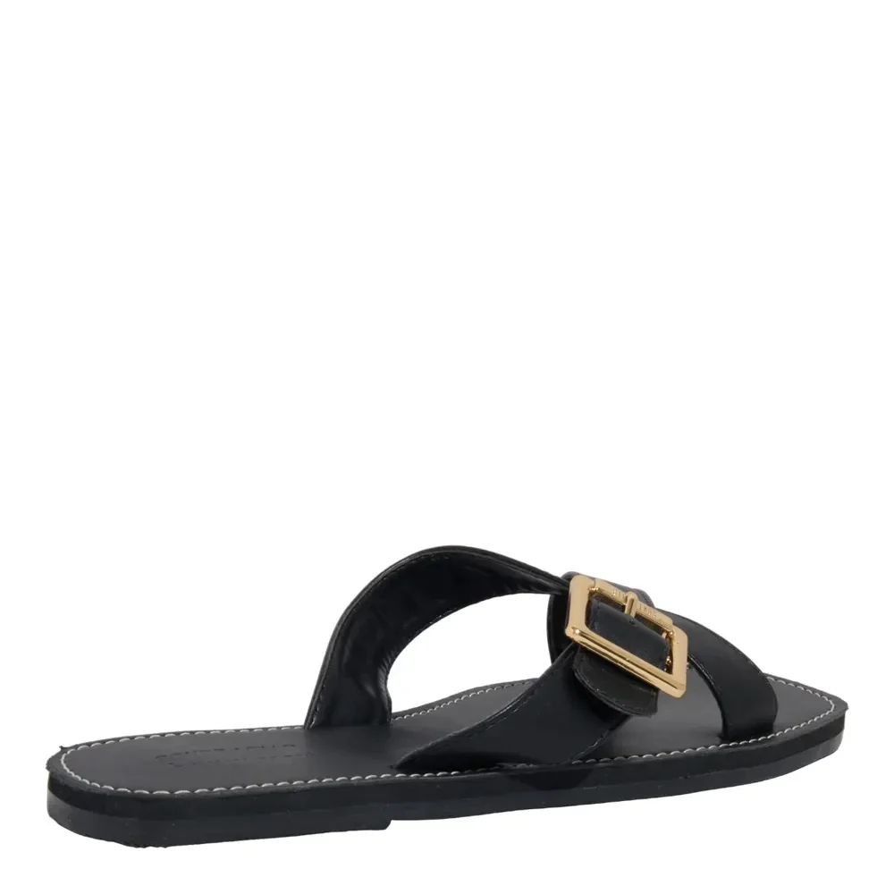 Rasteira Tiras Cruzadas Napa Soft Preto - vista 3 de 5