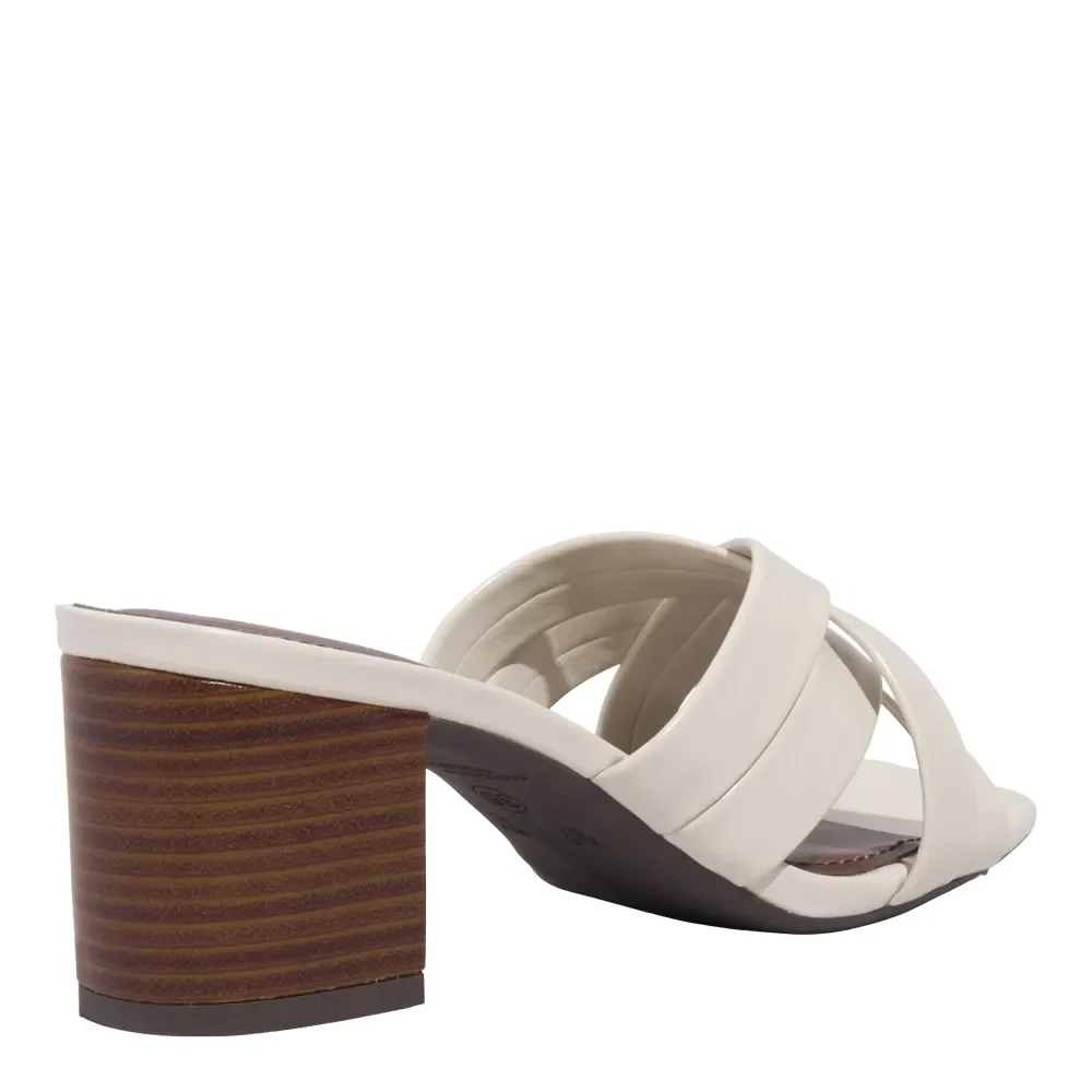 Mule Napa Off White Salto Bloco Baixo - vista 3 de 3