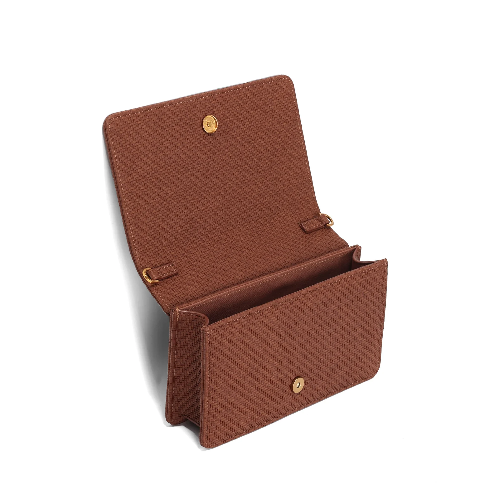 Bolsa Pequena Material Lizard Marrom Terracota Alça Transversal Corrente - vista 3 de 3