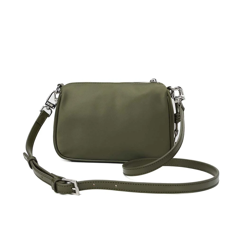 Bolsa Pequena Nylon Verde Army Alça Transversal - vista 5 de 7
