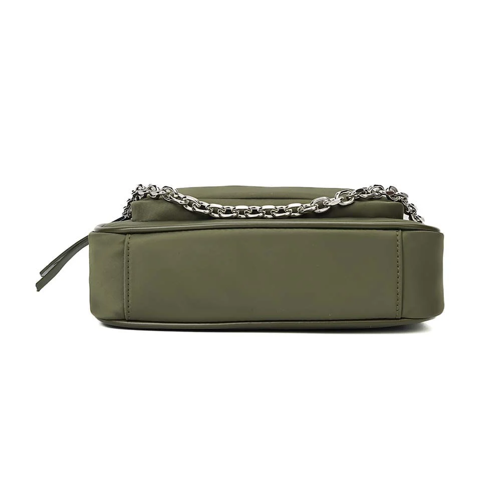 Bolsa Pequena Nylon Verde Army Alça Transversal - vista 6 de 7