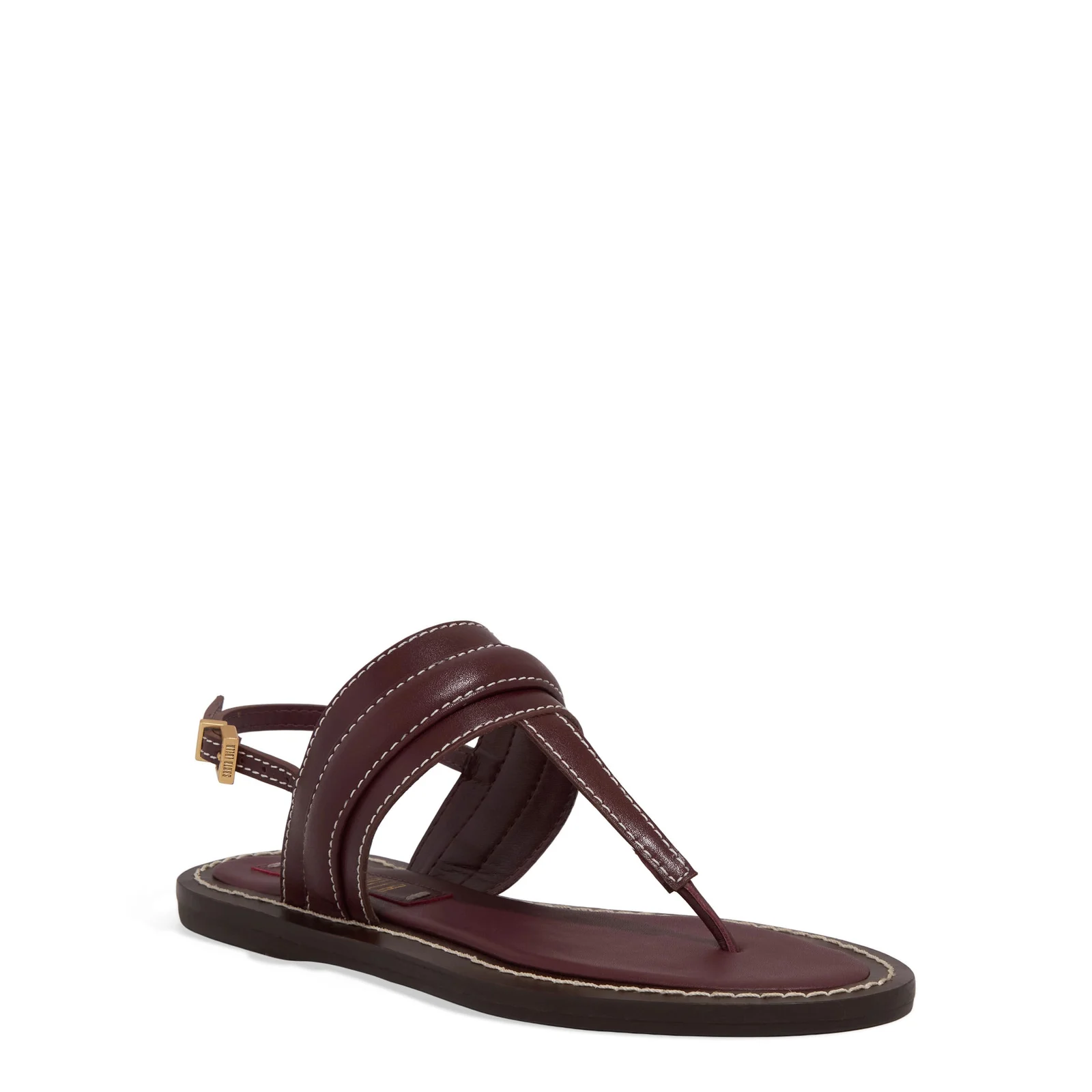Rasteira Thong Couro Confort Roxo Berry - vista 3 de 6