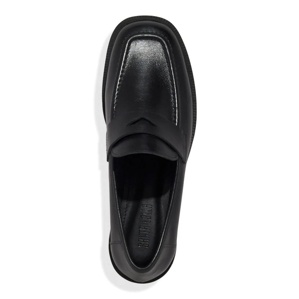 Mocassim Couro Nobre Soft Bico Quadrado Preto - vista 4 de 4